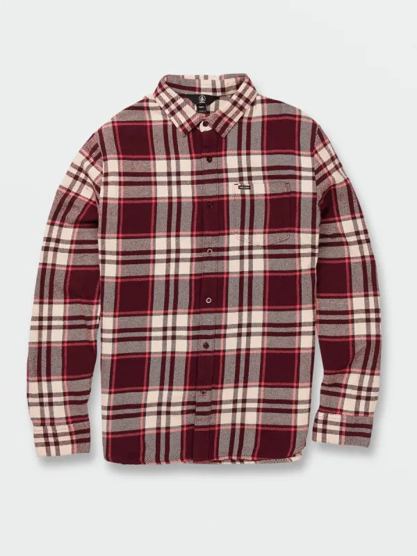 Leland Long Sleeve Flannel - Port sold by Volcom