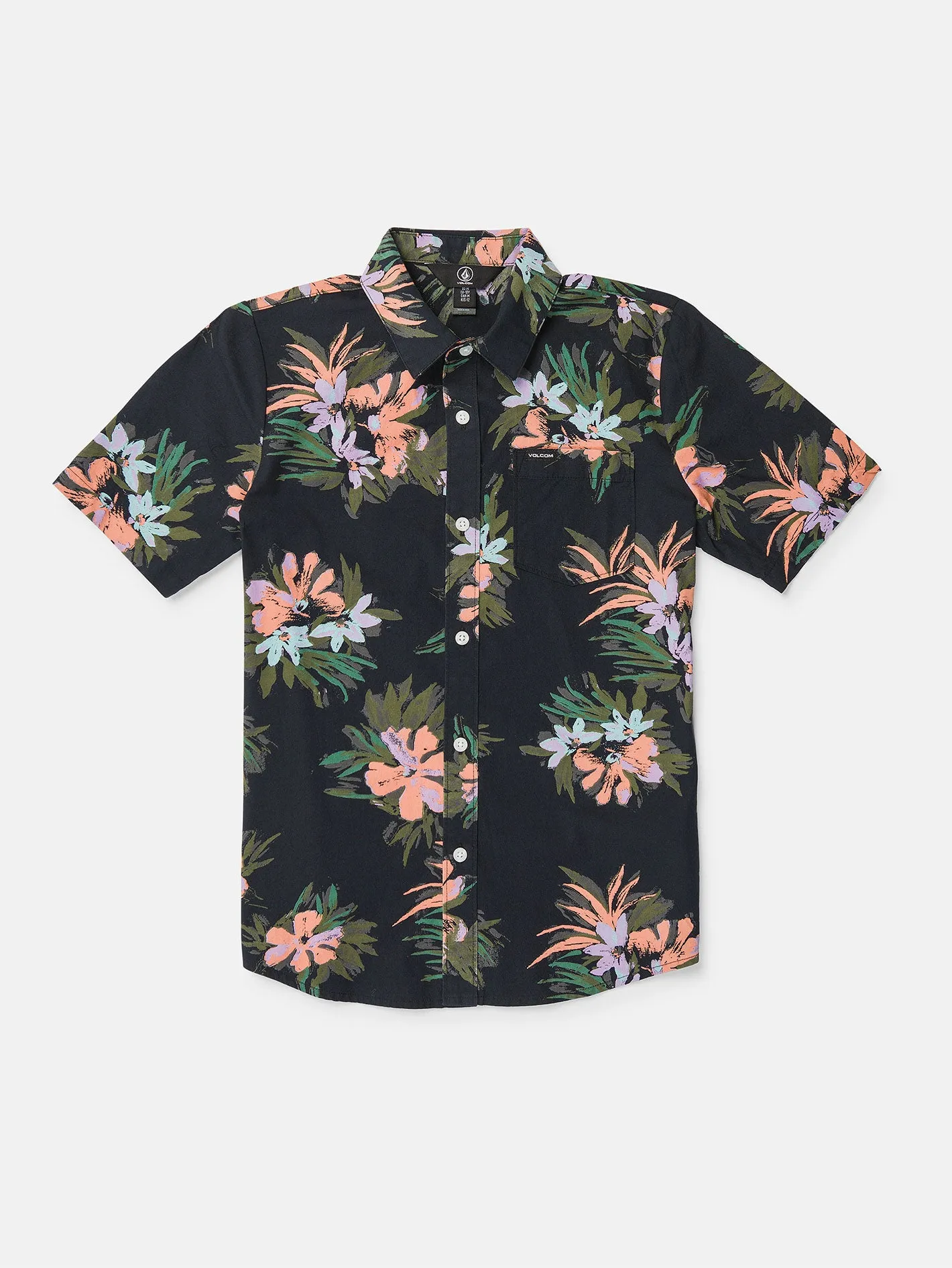 Big Boys Warbler Short Sleeve Shirt - Black Floral Print 3 sold by Volcom