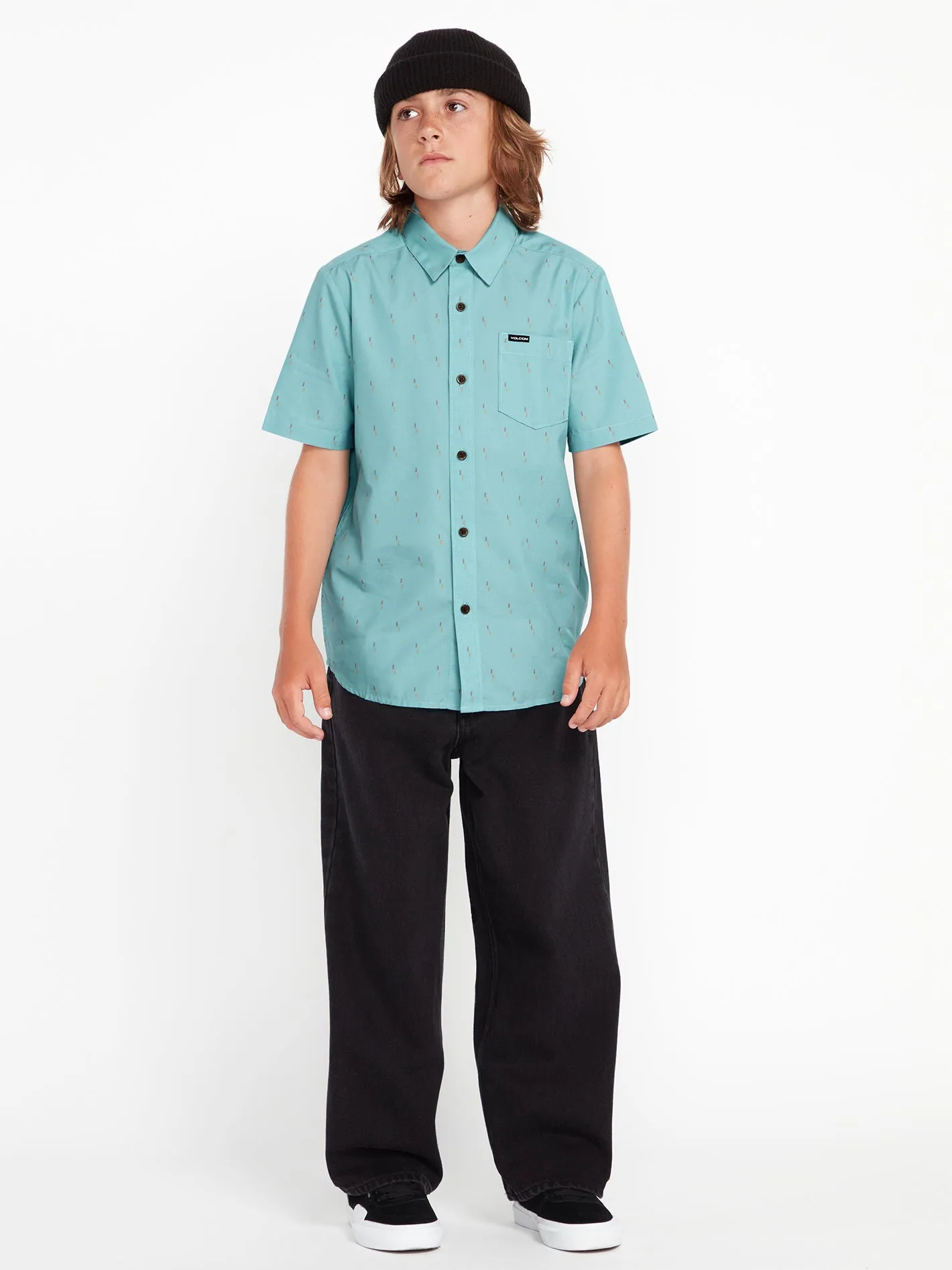 Big Boys Graffen Short Sleeve Shirt - Cali Blue Heather sold by Volcom product image thumbnail 2