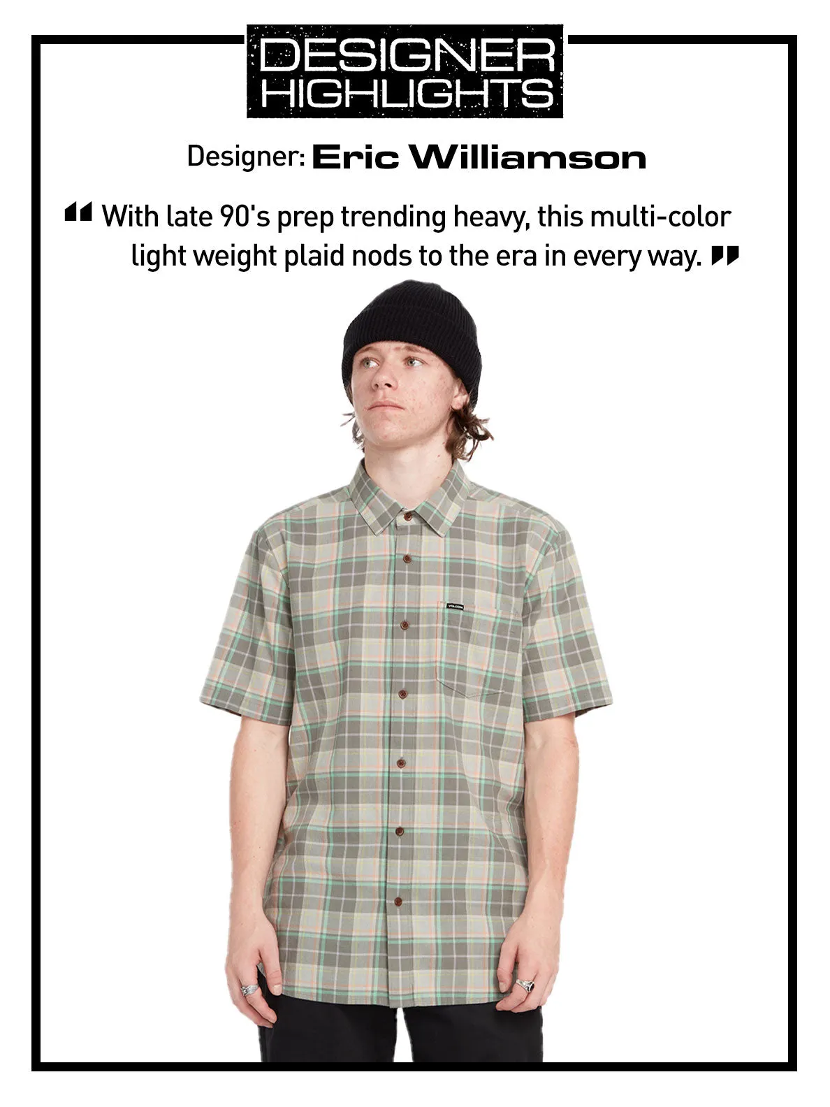 Benson Short Sleeve Shirt - Moonbeam sold by Volcom product image thumbnail 3
