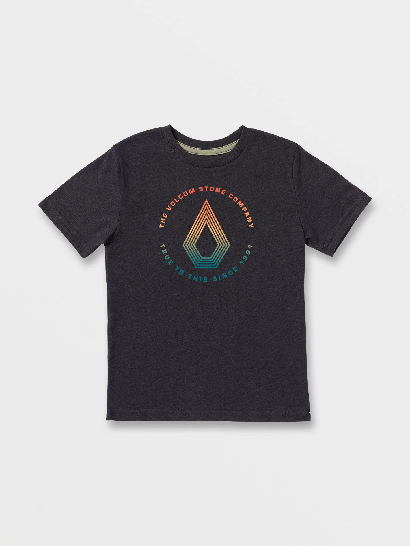 Little Boys Horizon Short Sleeve Tee - Dark Black Heather sold by Volcom