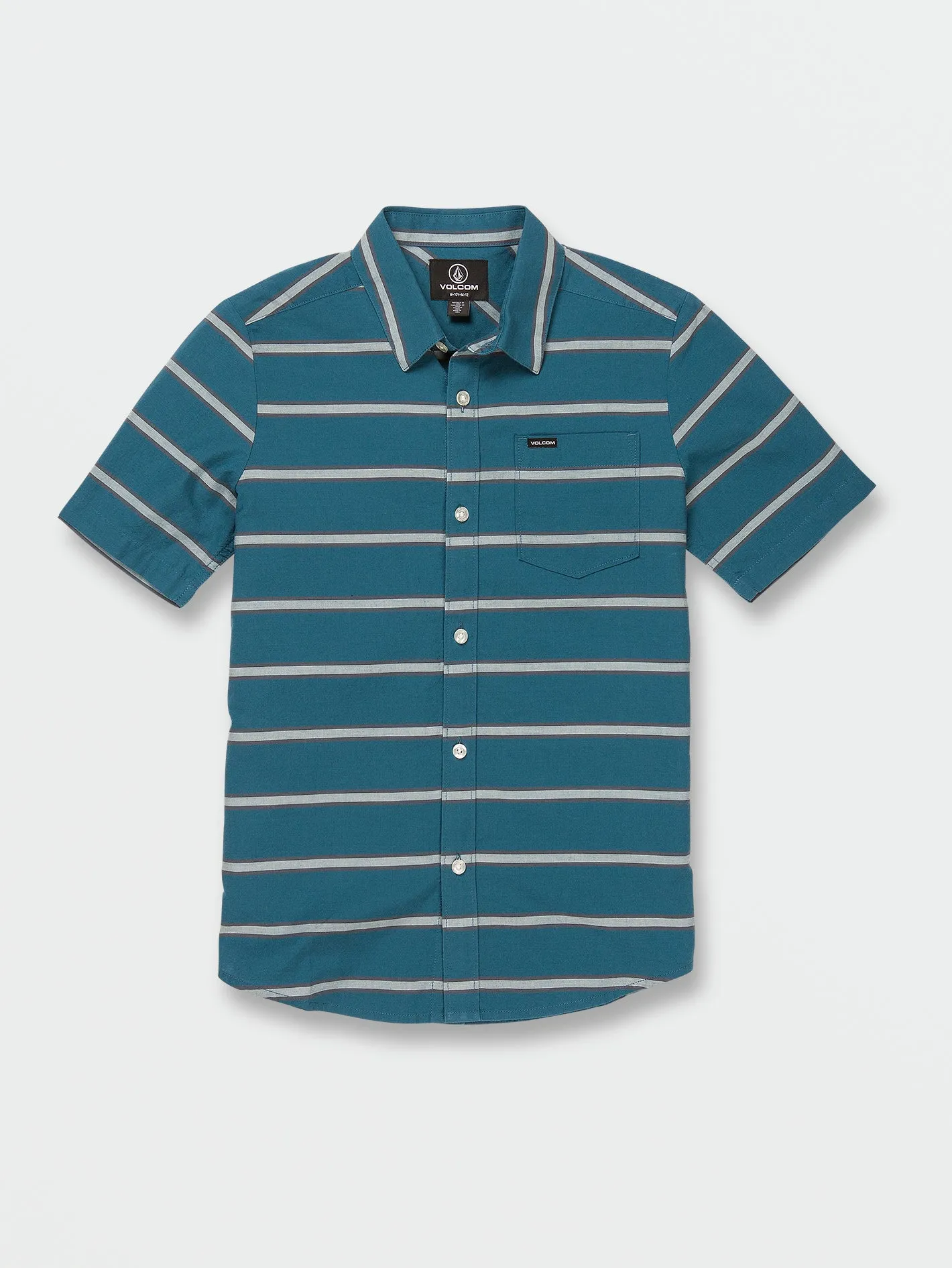 Big Boys Sayzon Stripe Short Sleeve Shirt - Aged Indigo sold by Volcom product image thumbnail 2