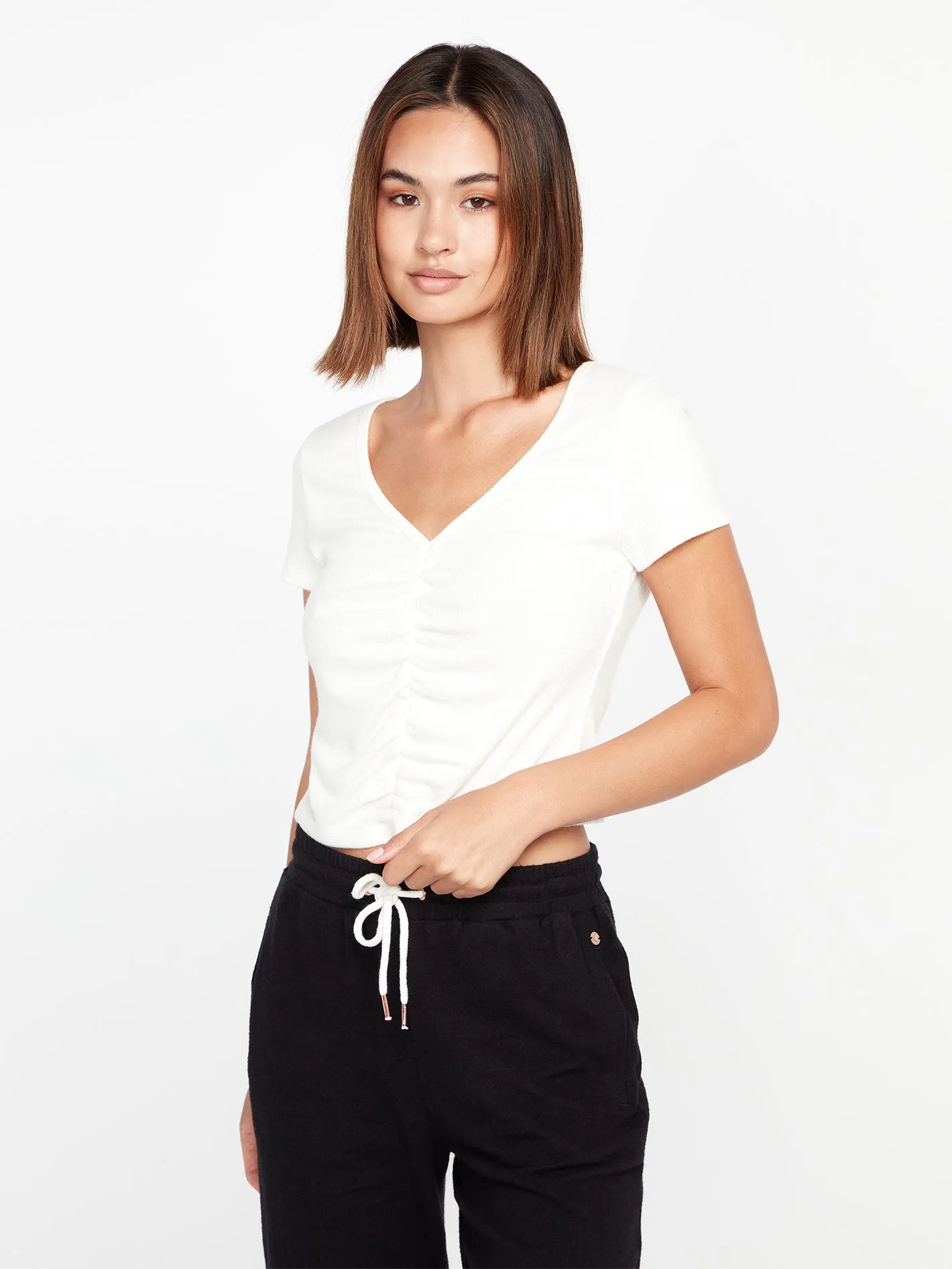 Lived in Lounge Rib Short Sleeve Shirt - Star White sold by Volcom product image thumbnail 5