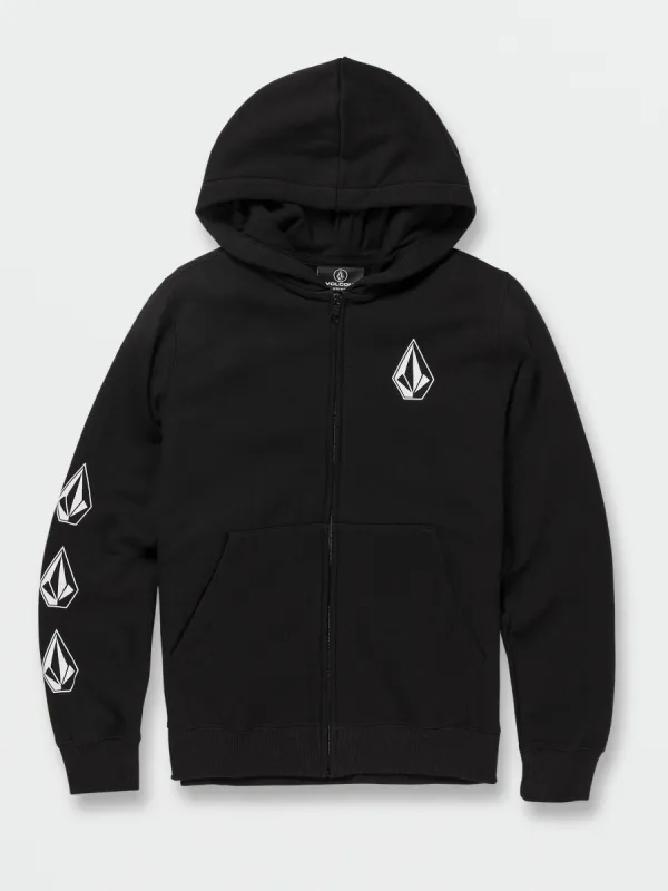 Big Boys Iconic Stone Zip Hoodie - Black sold by Volcom