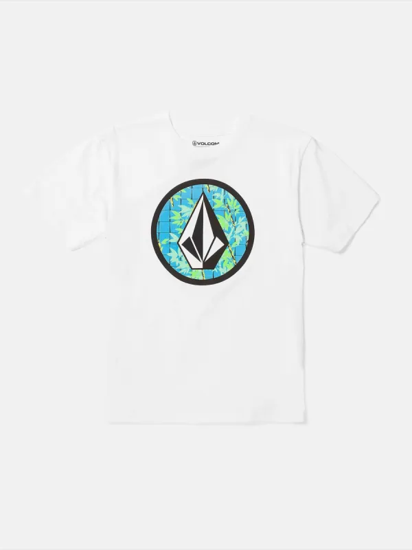 Little Boys Circle Stone Short Sleeve Tee - White sold by Volcom