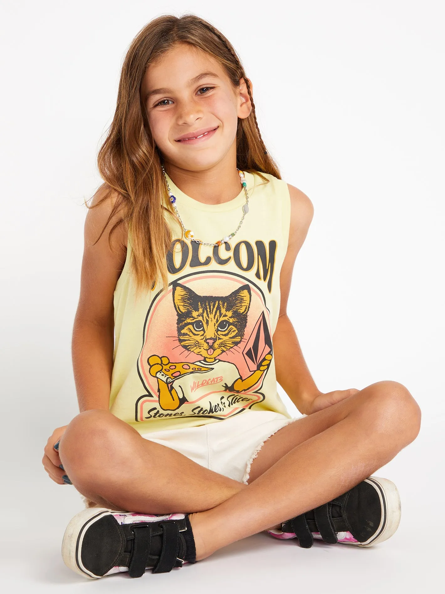 Girls Flexin Muscle Tank - Citron sold by Volcom