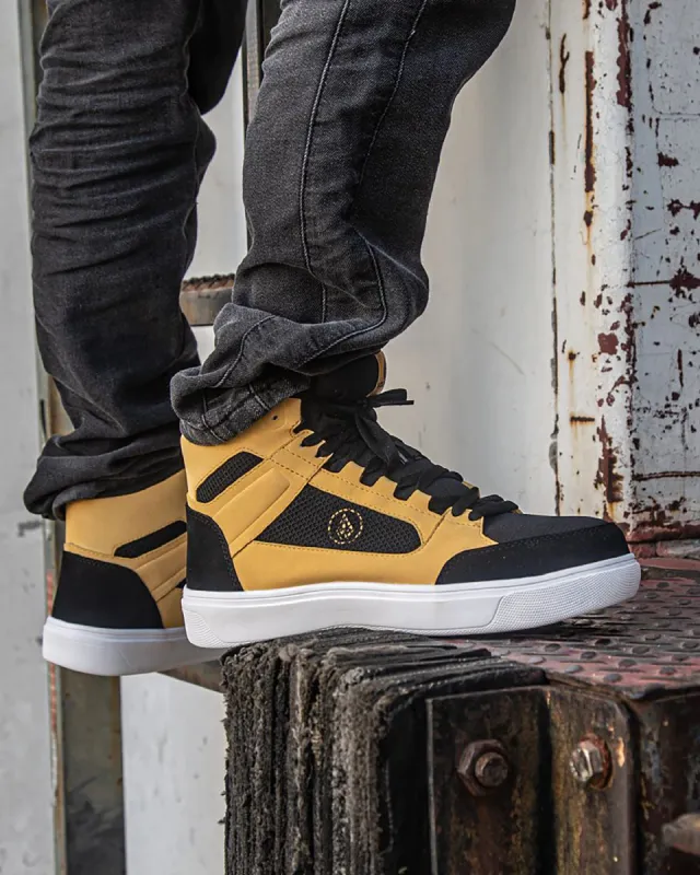 Volcom Workwear Evolve High Top Shoes - Yellow made by Volcom