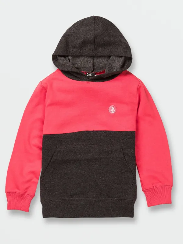 Little Boys Contrast Pullover Fleece Hoodie - Cayenne made by Volcom