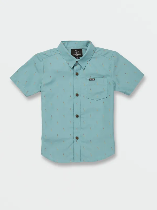 Little Boys Graffen Short Sleeve Shirt - Cali Blue Heather sold by Volcom