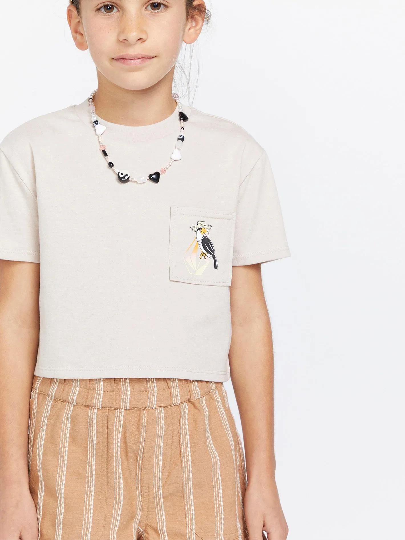 Girls Pocket Dial Tee - Mushroom sold by Volcom product image thumbnail 3