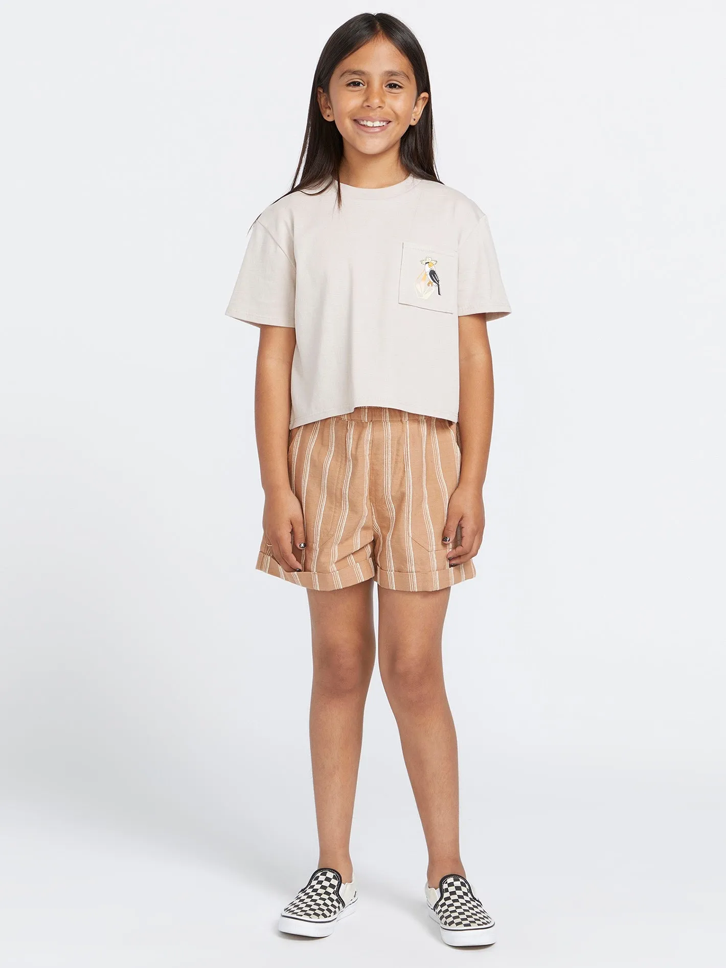 Girls Pocket Dial Tee - Mushroom sold by Volcom product image thumbnail 4