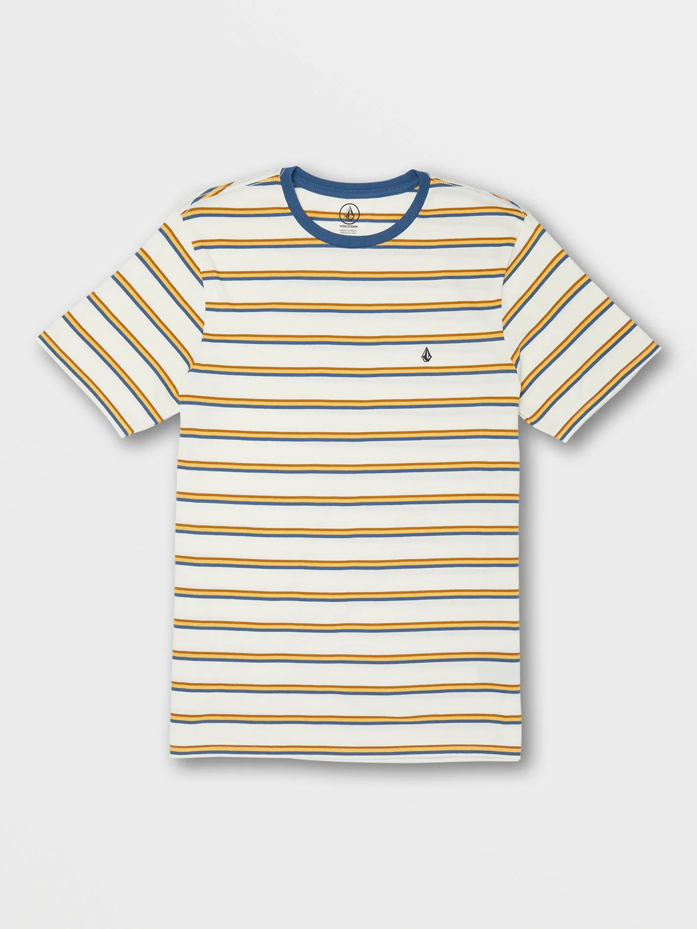Big Boys Parables Stripes Crew Tee - Flash Orange sold by Volcom