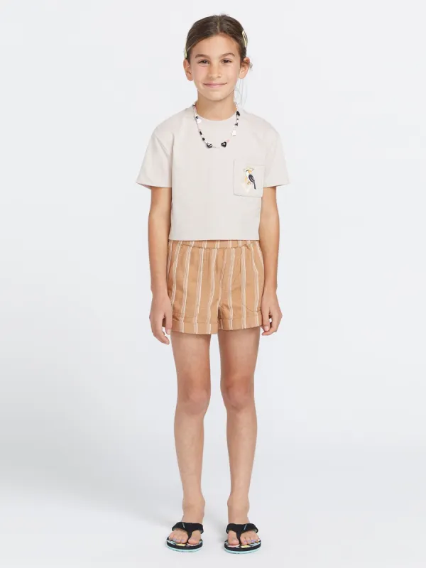 Girls Pocket Dial Tee - Mushroom sold by Volcom