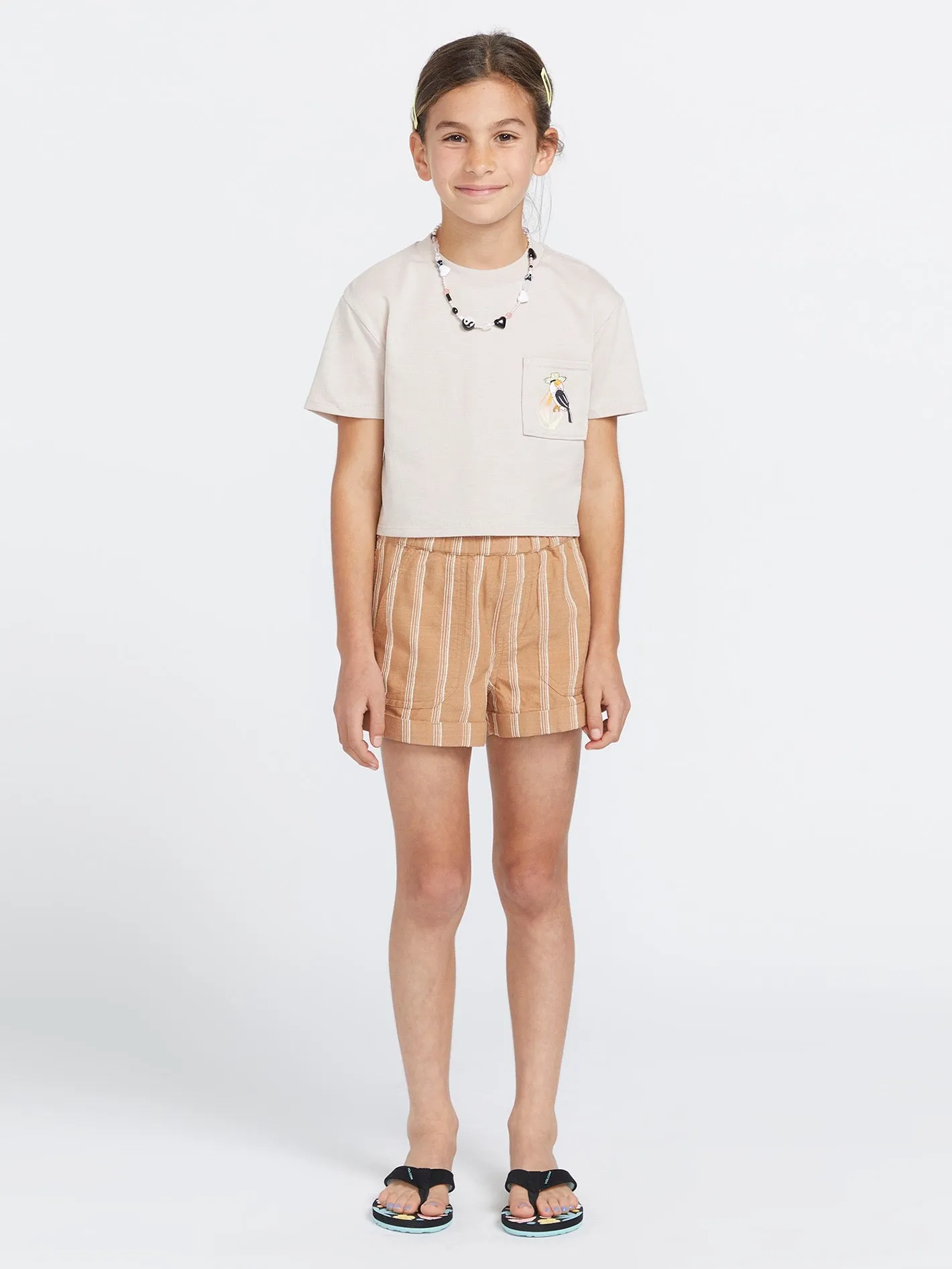 Girls Pocket Dial Tee - Mushroom sold by Volcom