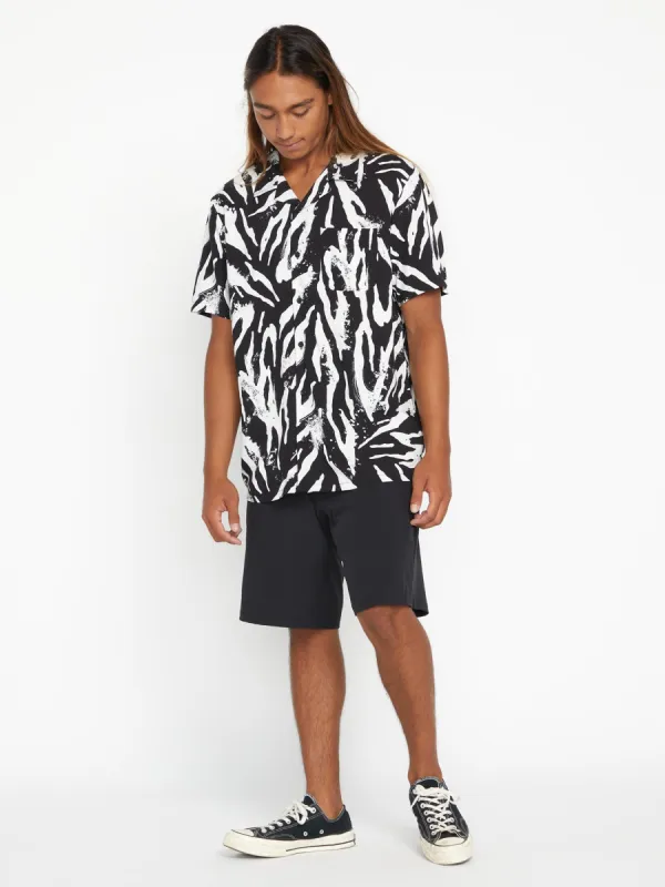 Stone Party Animals Short Sleeve Shirt - Black made by Volcom