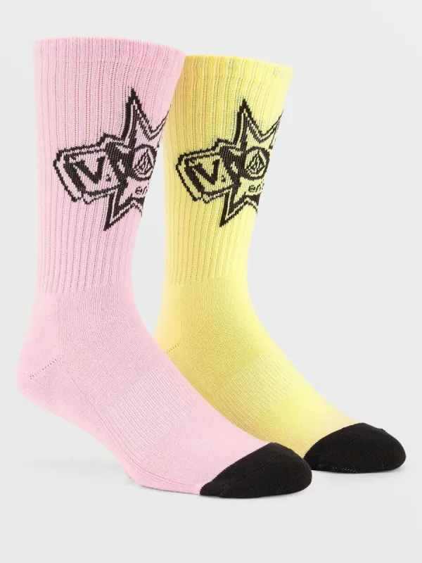 Volcom Entertainment Socks - Reef Pink sold by Volcom