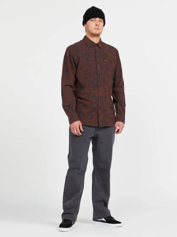 Tie Dye Long Sleeve Flannel - Mahogany sold by Volcom