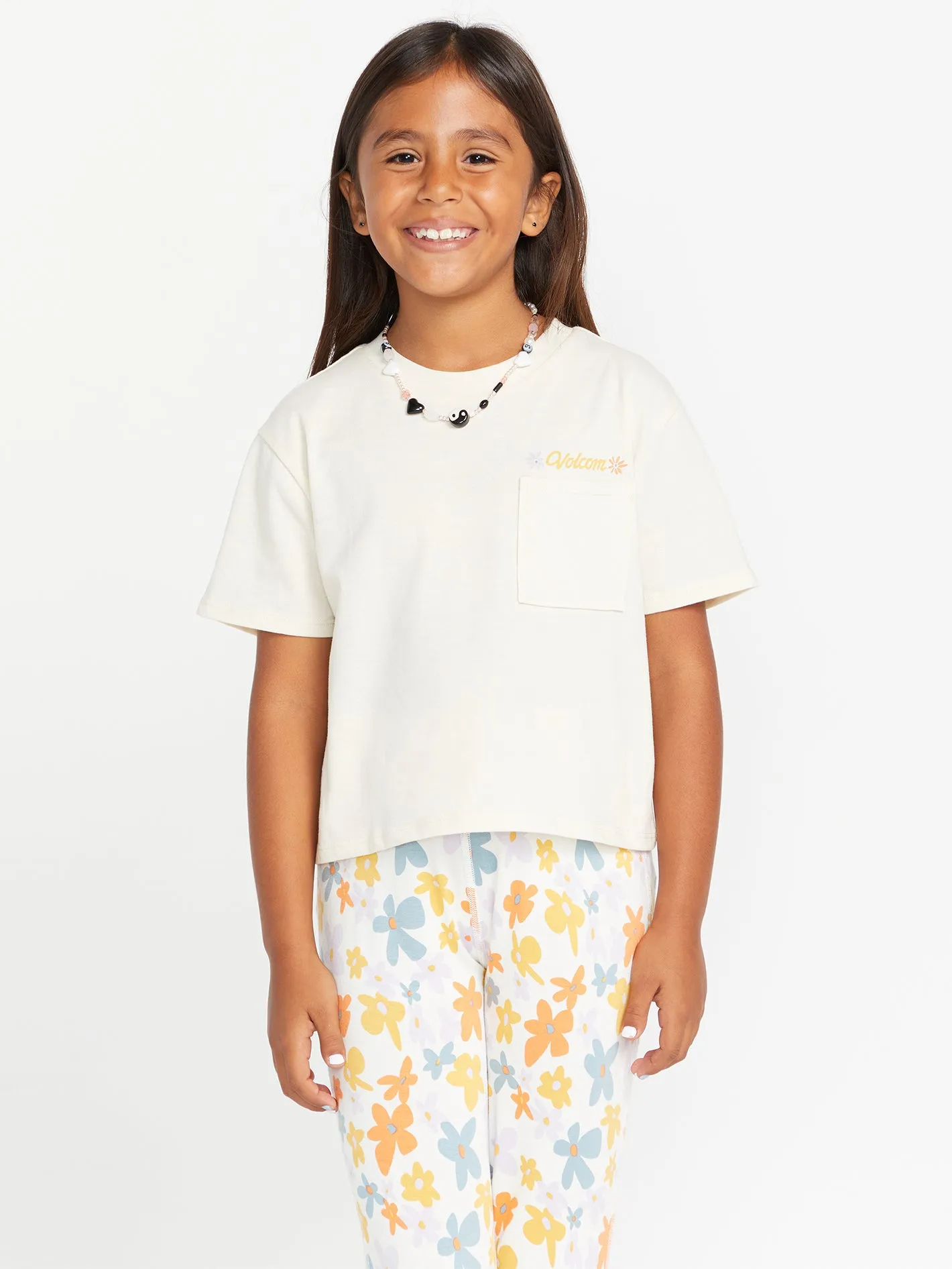 Girls Pocket Dial Tee - Cloud sold by Volcom product image thumbnail 4