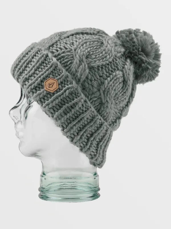 Womens Hand Knit Beanie - Storm Grey sold by Volcom