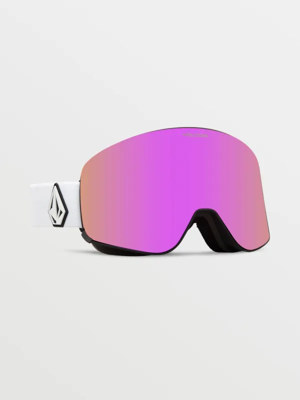Odyssey Goggle - Matte White / Pink Chrome +BL sold by Volcom
