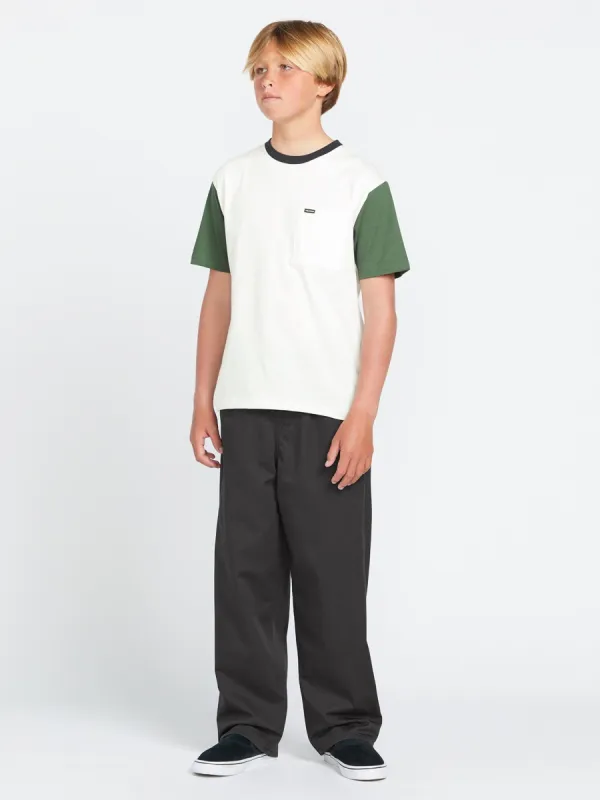 Big Boys Freazy Elastic Waist Pants - Stealth sold by Volcom