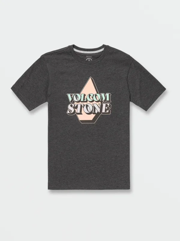 Big Boys Stript Short Sleeve Tee - Dark Black Heather sold by Volcom