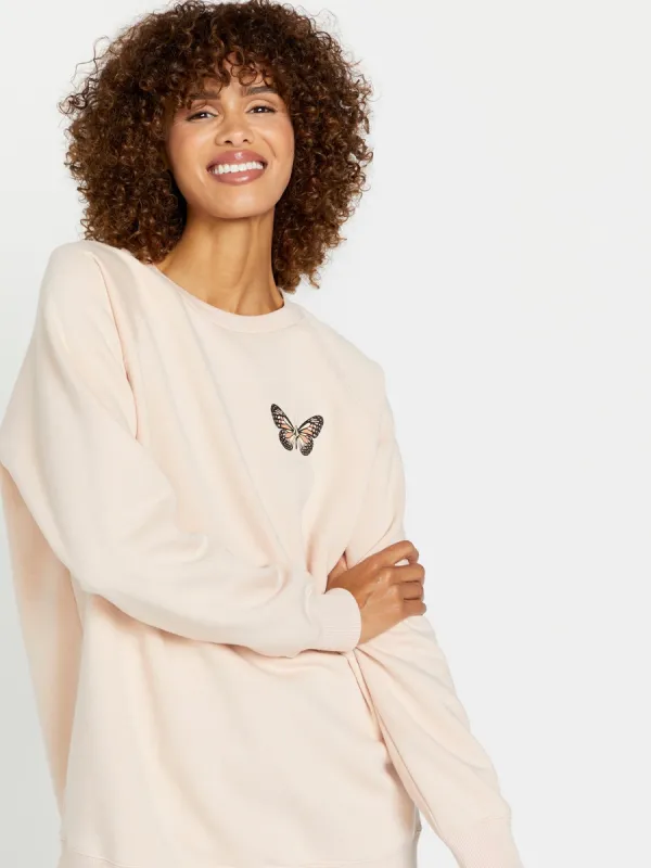 Stone Magic Bf Crew - Dusty Rose sold by Volcom