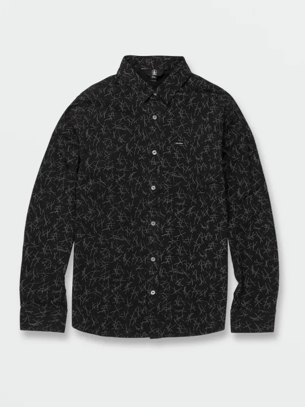 Warbler Long Sleeve Shirt - Black sold by Volcom