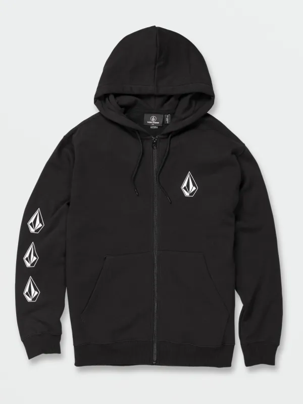 Iconic Stone Zip Fleece Hoodie - Black sold by Volcom