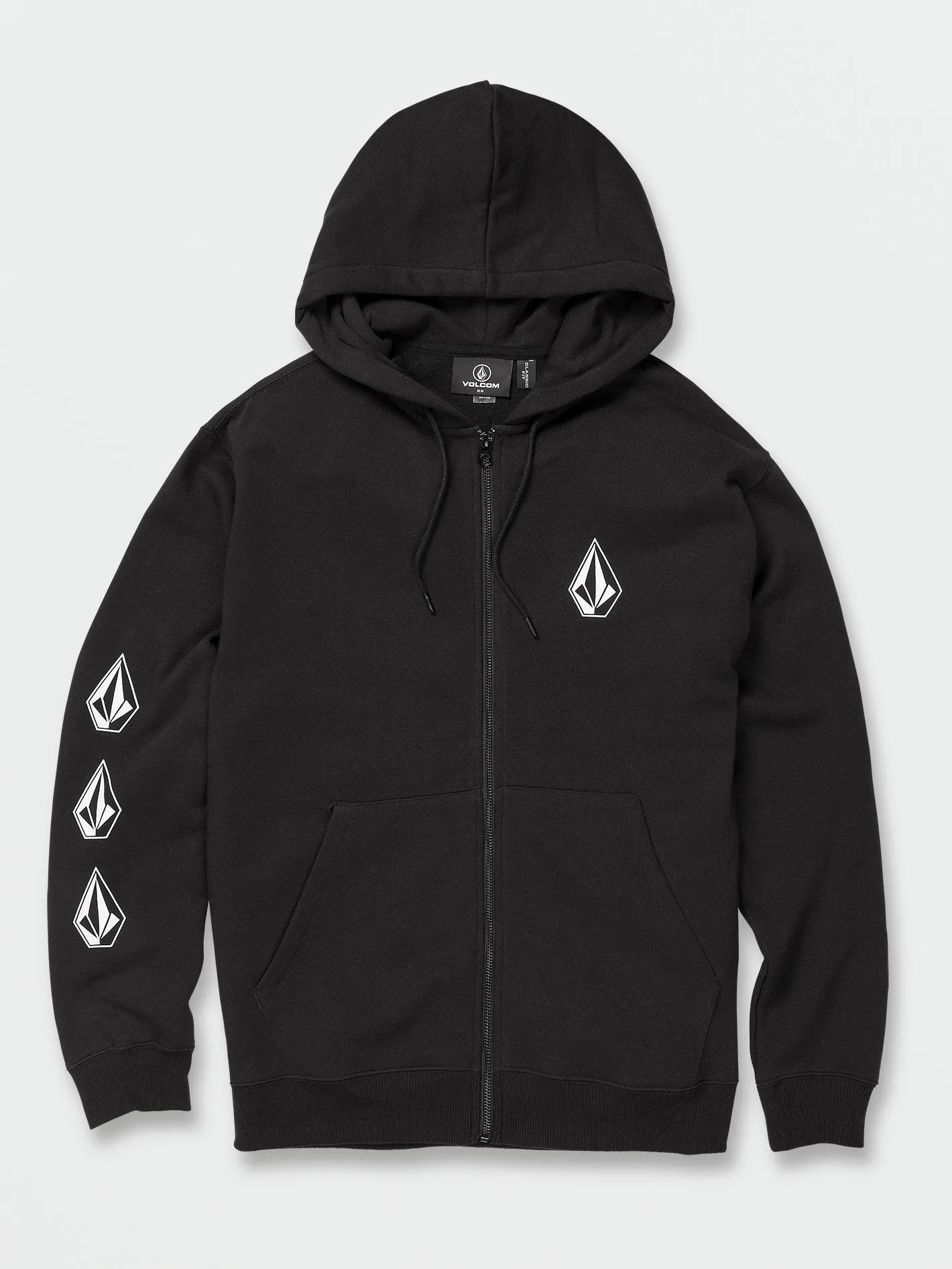 Iconic Stone Zip Fleece Hoodie - Black sold by Volcom