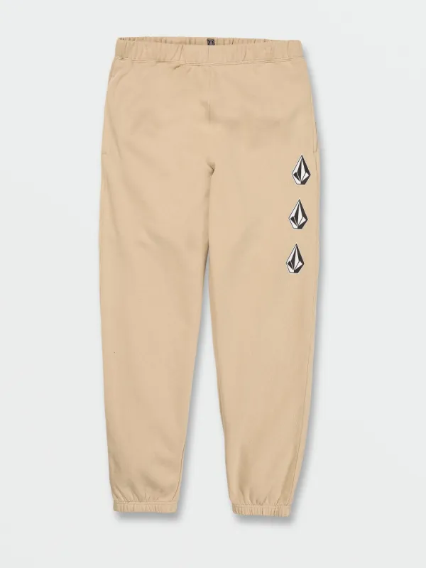 Iconic Stone Fleece Elastic Waist Pants - Almond sold by Volcom