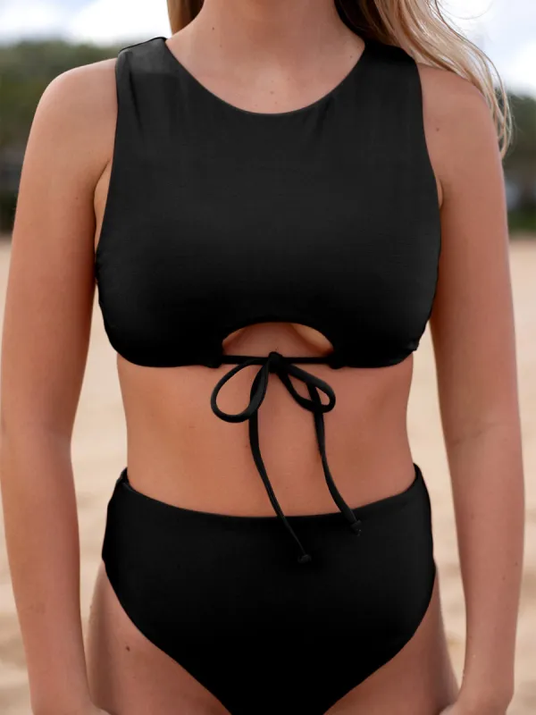 Simply Seamless High Crop Top - Black sold by Volcom