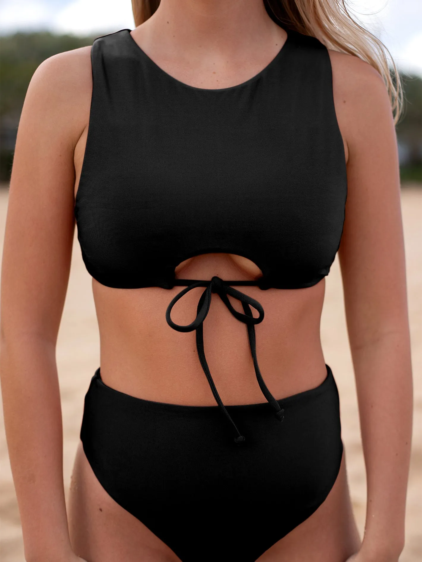 Simply Seamless High Crop Top - Black sold by Volcom