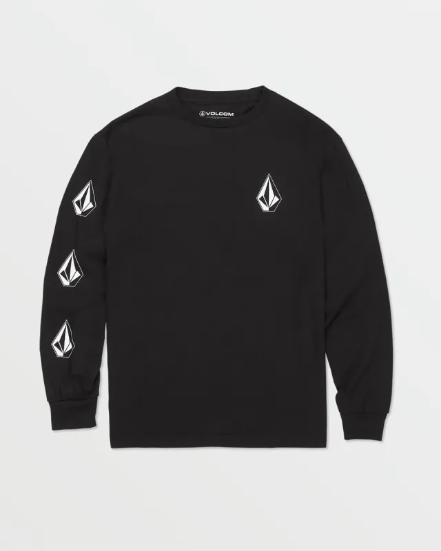 Big Boys Iconic Stone Long Sleeve Tee - Black sold by Volcom