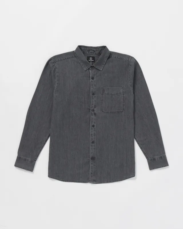 Date Knight Long Sleeve Shirt - Stealth sold by Volcom