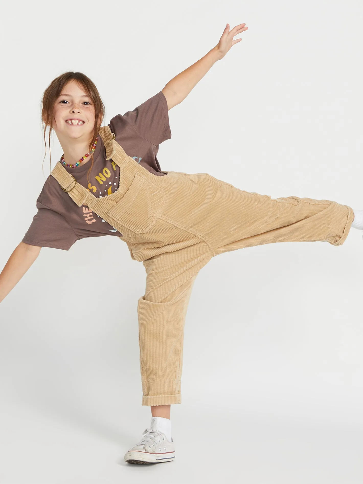 Girls Stone Street Corduroy Overalls - Khaki sold by Volcom product image thumbnail 4
