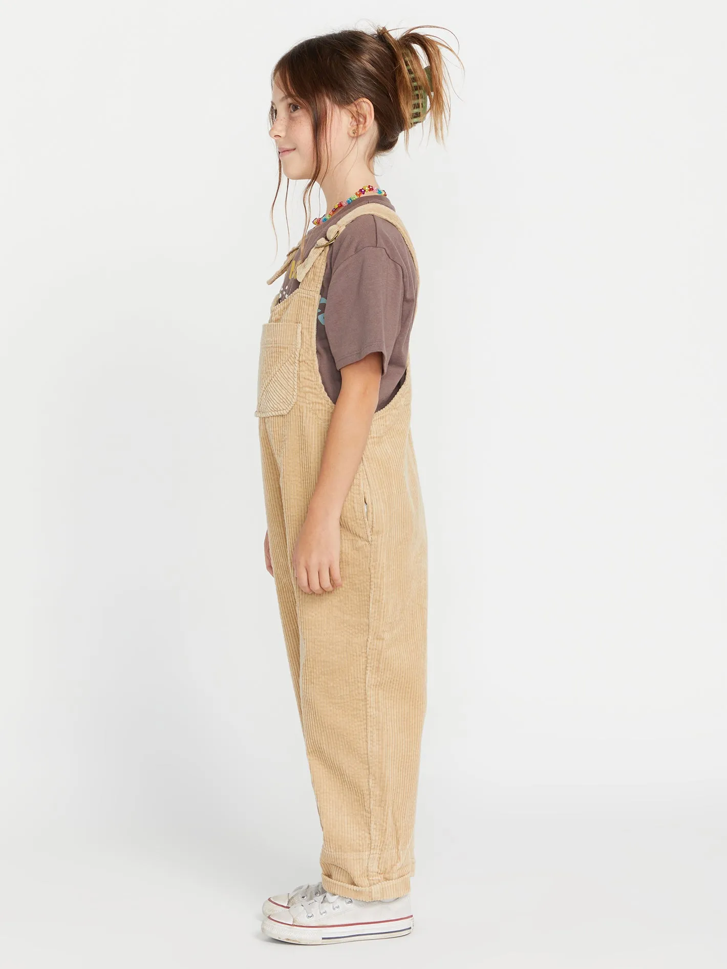 Girls Stone Street Corduroy Overalls - Khaki sold by Volcom product image thumbnail 5