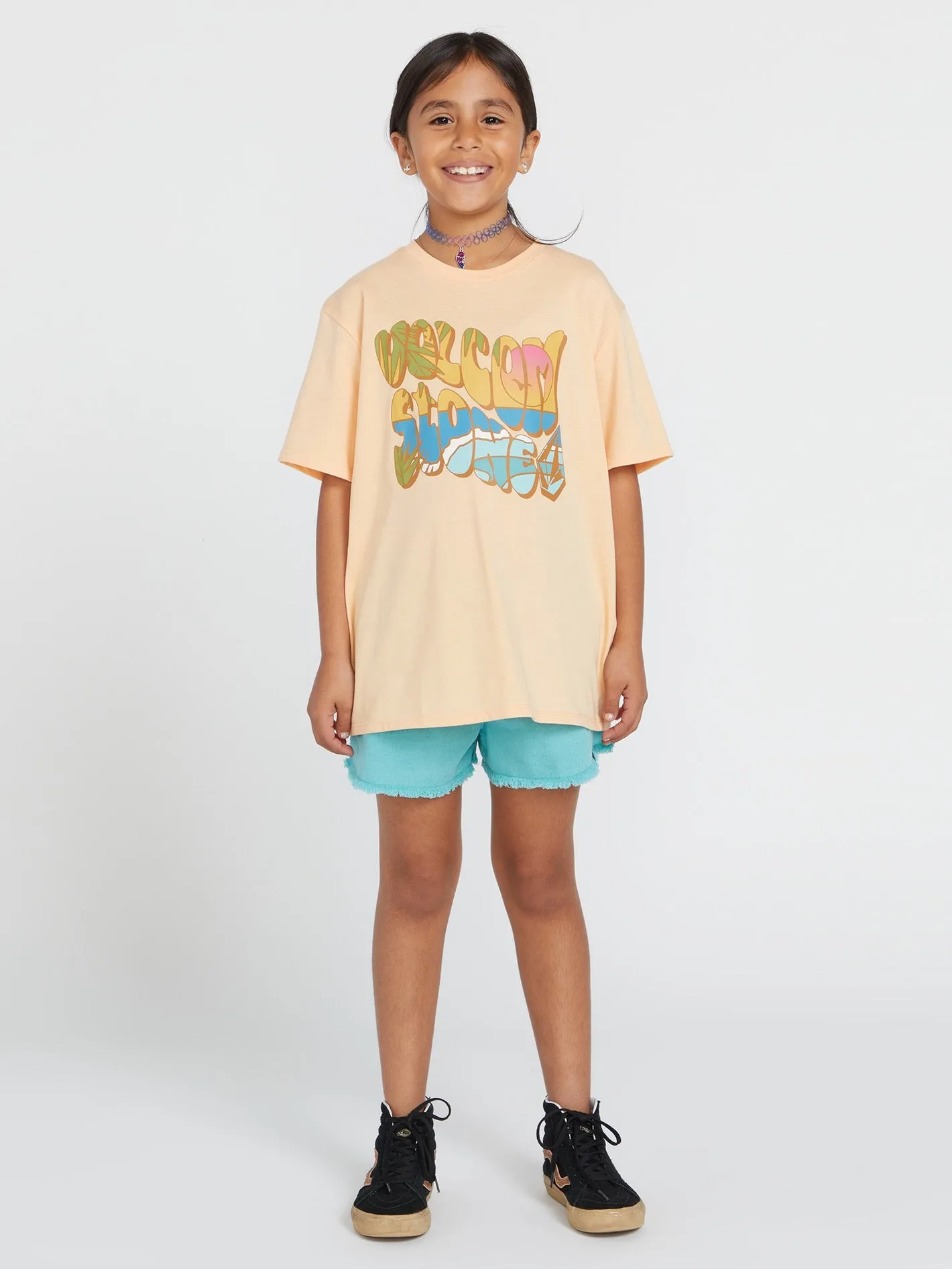 Girls Truly Stoked Boyfriend Tee - Peach Bud sold by Volcom