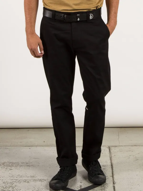 Frickin Modern Stretch Chino Pants - Black sold by Volcom