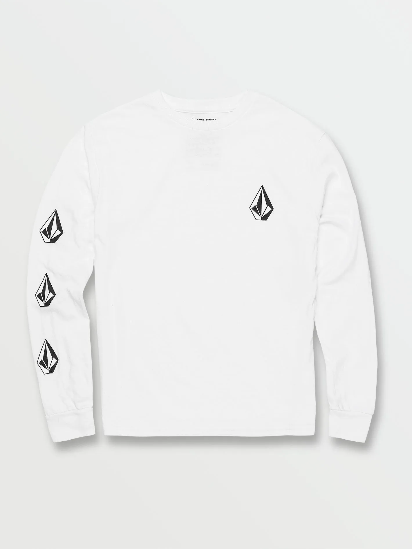 Big Boys Iconic Stone Long Sleeve Tee - White sold by Volcom