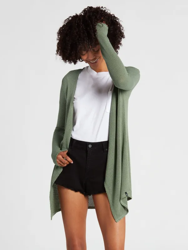 Go Go Wrap Cardigan - Light Army sold by Volcom