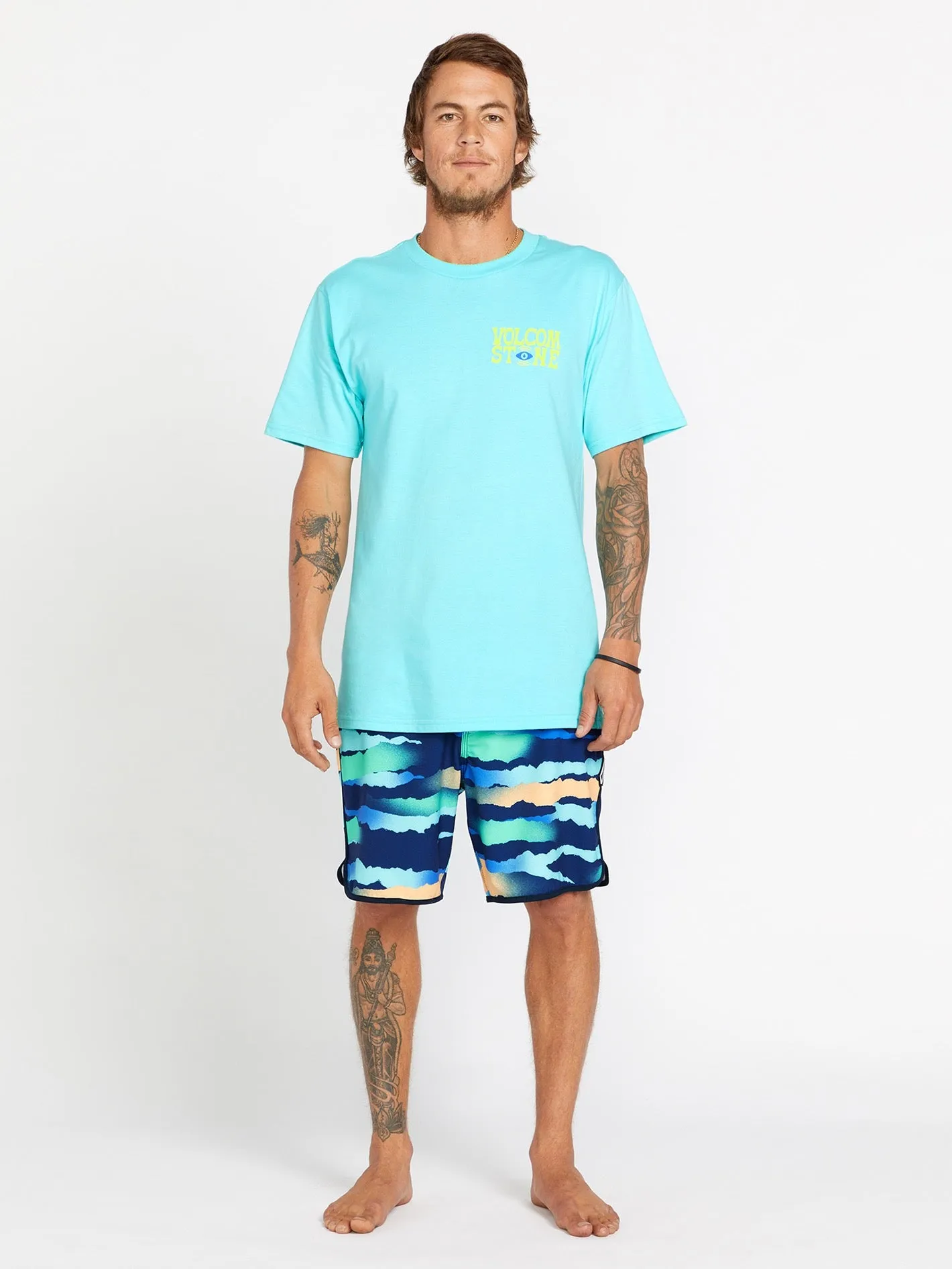 Viz Fray Short Sleeve Tee - Crete Blue sold by Volcom product image thumbnail 5
