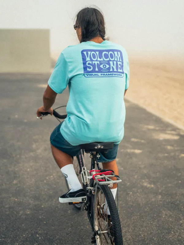 Viz Fray Short Sleeve Tee - Crete Blue sold by Volcom