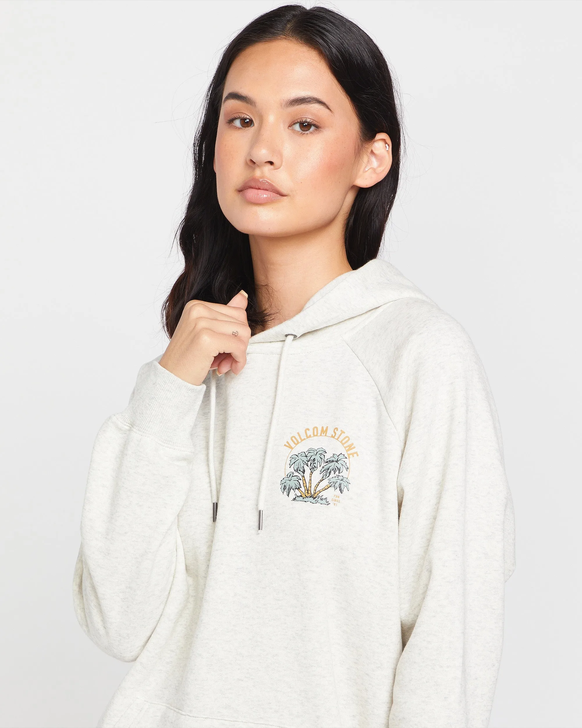 Truly Stoked Boyfriend Pullover Hoodie - Light Grey sold by Volcom product image thumbnail 3