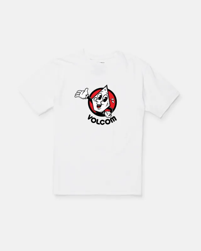 Little Boys Mr Stone Short Sleeve Tee - White sold by Volcom