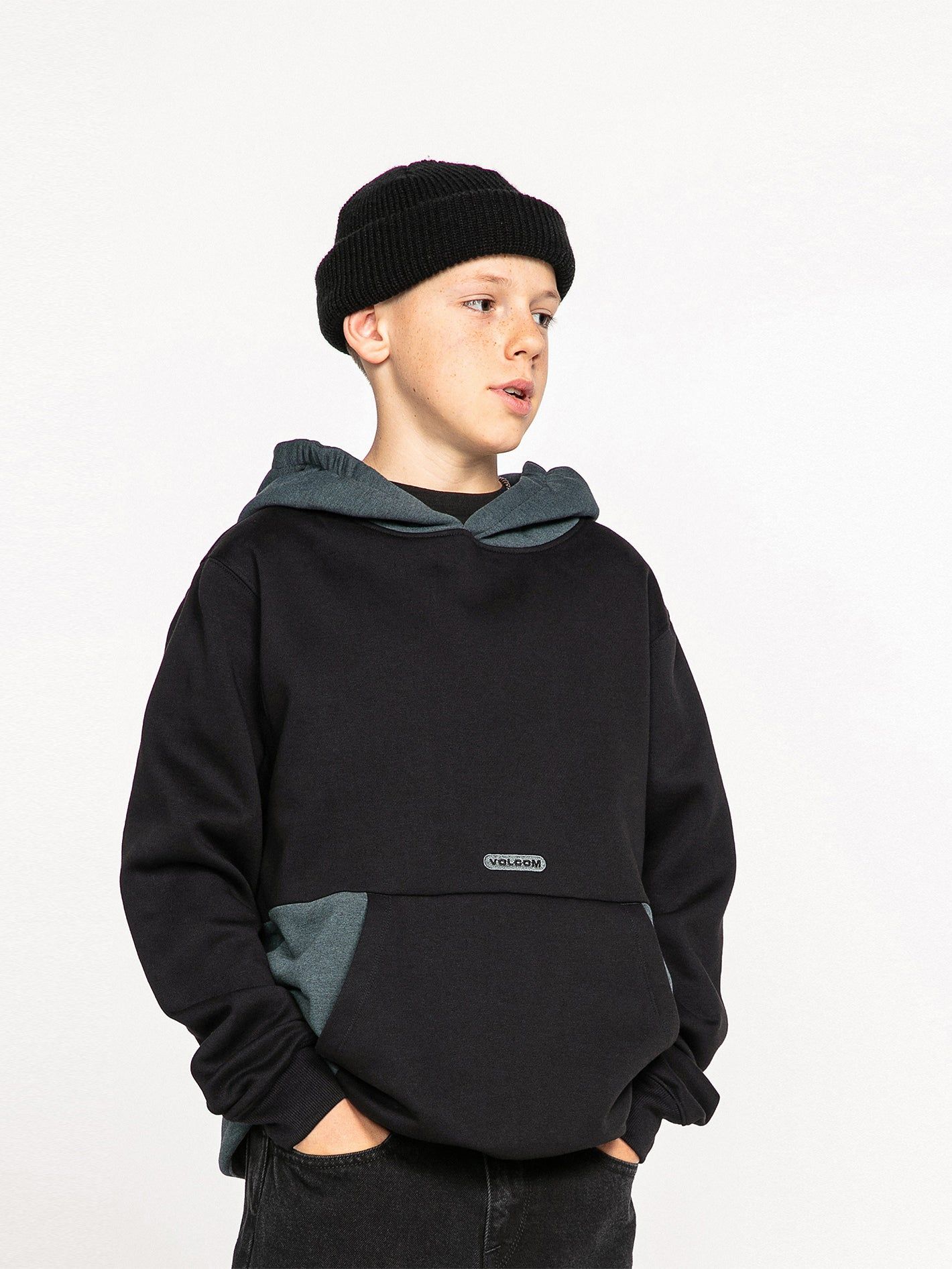 Big Boys Forzee Pullover Hoodie - Black sold by Volcom product image thumbnail 4