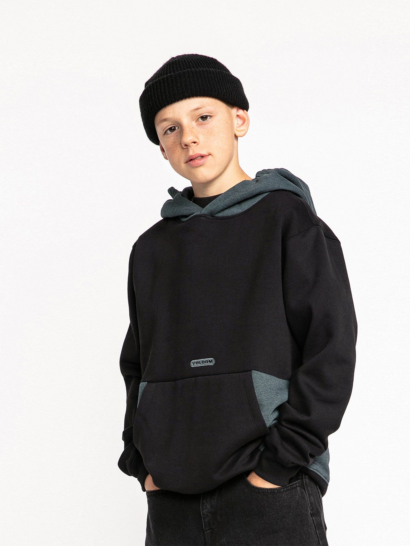 Big Boys Forzee Pullover Hoodie - Black sold by Volcom