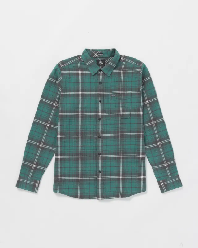 Caden Plaid Long Sleeve Shirt - Sea Green sold by Volcom