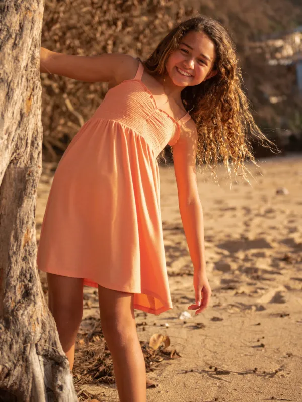 Girls Swingin Summer Dress - Papaya sold by Volcom