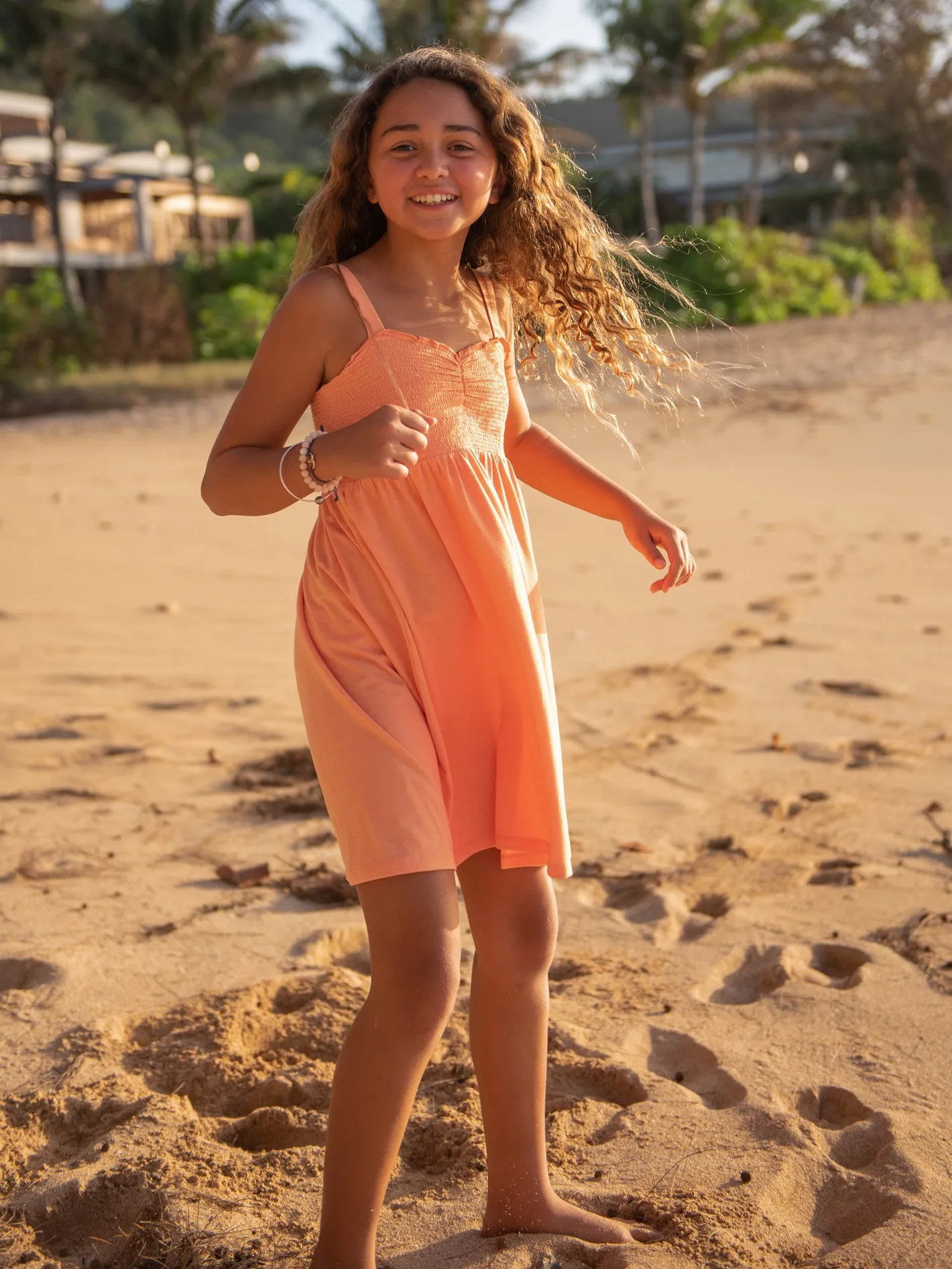Girls Swingin Summer Dress - Papaya sold by Volcom product image thumbnail 2